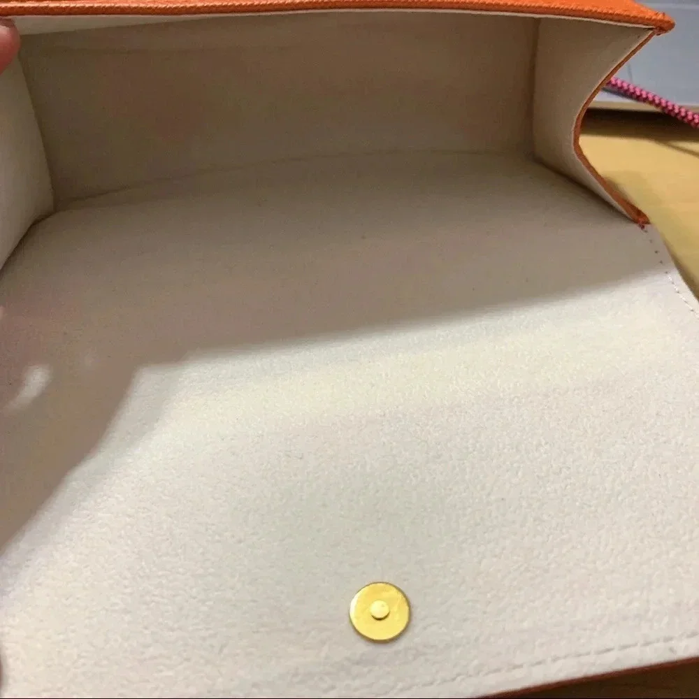 Tory Burch Orange Magnetic Closure Sunglasses Case